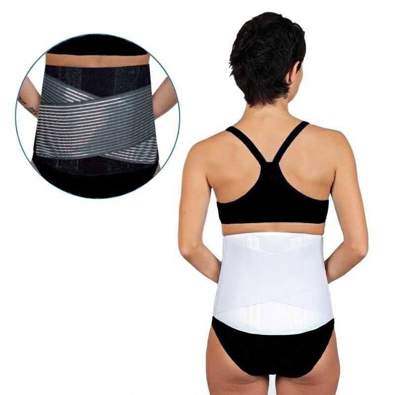 Ortika pás bederní s dlahami OR 11D - XL—Černý