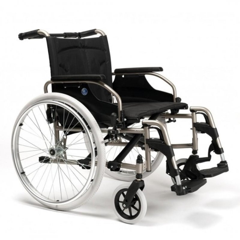 Vozík mechanický zesílený V100 XL—Šířka sedu 60 cm