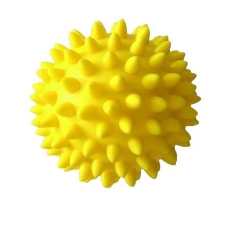 Masážní míček Qmed—Žlutý, průměr 8 cm