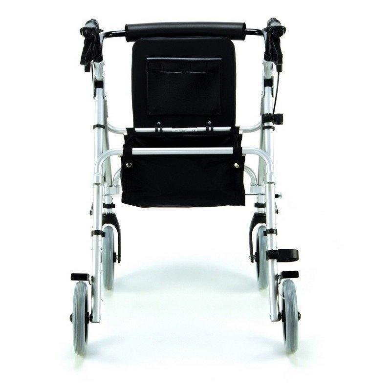 Čtyřkolové chodítko odlehčené 103 - šampaň—Skládací rám se sedátkem, nastavitelná výška, brzdy