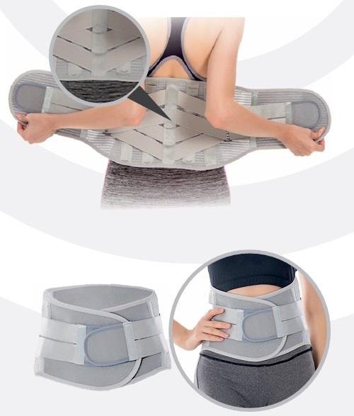 Ortéza bederní s kovovými výztuhami AT53057—Velikost XXXL