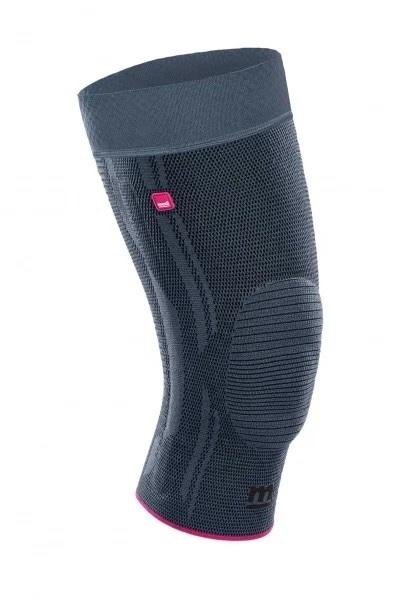 Kolenní bandáž Genumedi extrawide se silik. lemem—Velikost IX, stříbrná