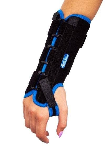 Panop ortéza zápěstí Rigidux PAN 5.07 - pravá L—Ortéza zápěstí s volární a dorzální dlahou dlouhá 27cm