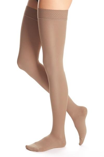 Stehenní punčochy MAXIS BRILLANT (II.KT)—Velikost 6, barva bronz, délka normal, se špicí