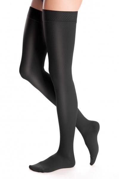 Stehenní punčochy MAXIS BRILLANT (II.KT)—Velikost 5, barva černá, délka normal, se špicí