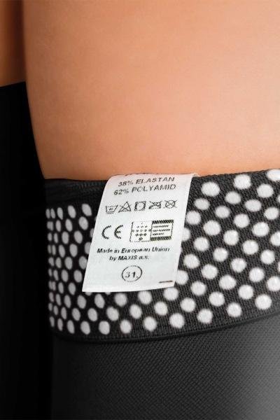 Stehenní punčochy MAXIS BRILLANT (II.KT)—Velikost 5, barva černá, délka normal, se špicí