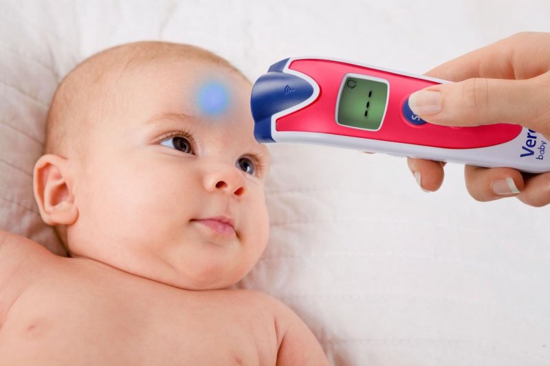Teploměr Veroval Baby bezdotykový infra.—Červený