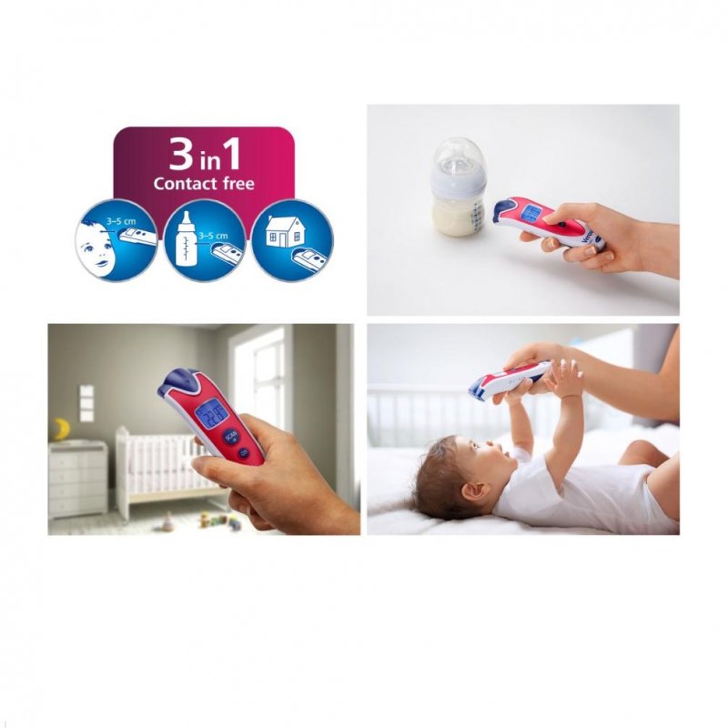 Teploměr Veroval Baby bezdotykový infra.—Červený