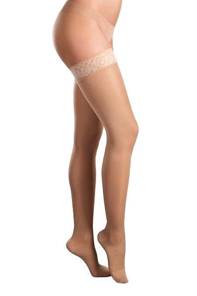 Stehenní punčochy PROMAX STANDARD II.KT—S neklouzavým zakončením, velikost 8, barva tělová, délka krátká, bez špice