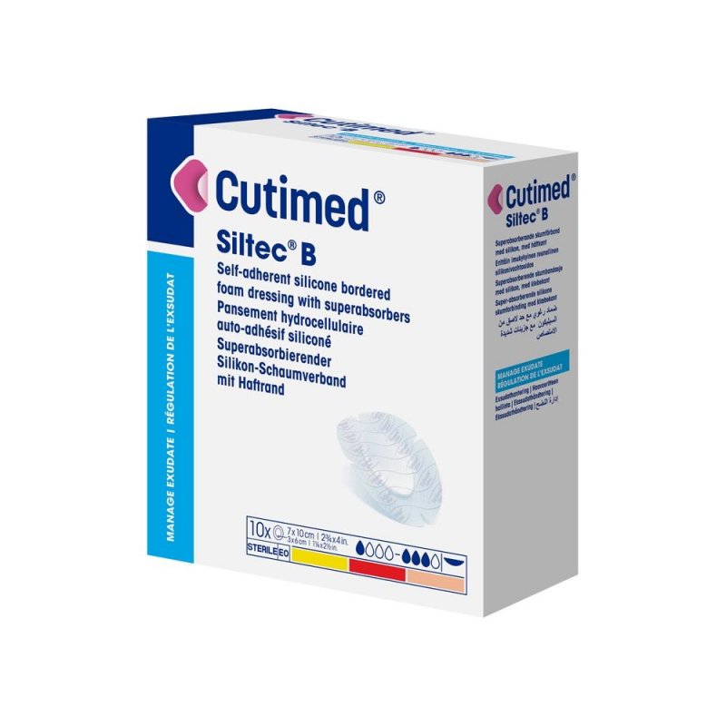 Pěnové krytí CUTIMED SILTEC B OVALE—7 cm x 10 cm, 10ks