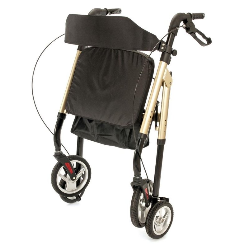 Čtyřkolové chodítko odlehčené 103 A - vínová—S výškově nastaviteléným sedátkem