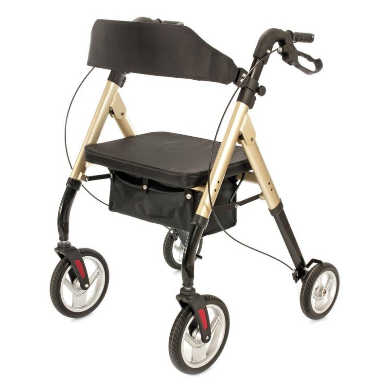 Čtyřkolové chodítko odlehčené 103 A - vínová—S výškově nastaviteléným sedátkem