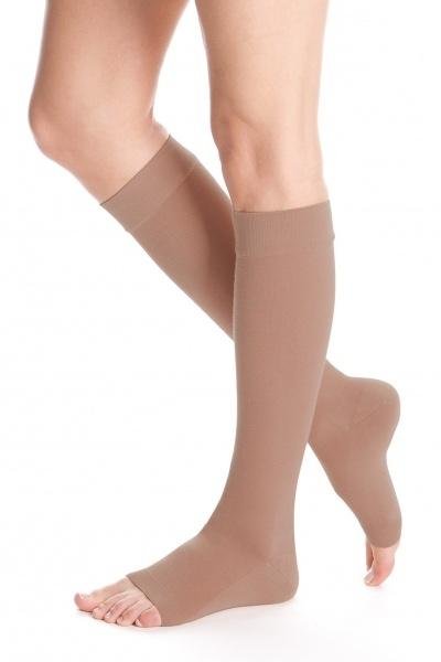 Lýtkové punčochy MAXIS COTTON (II.KT)—Velikost 7, barva bronz, délka normal, bez špice