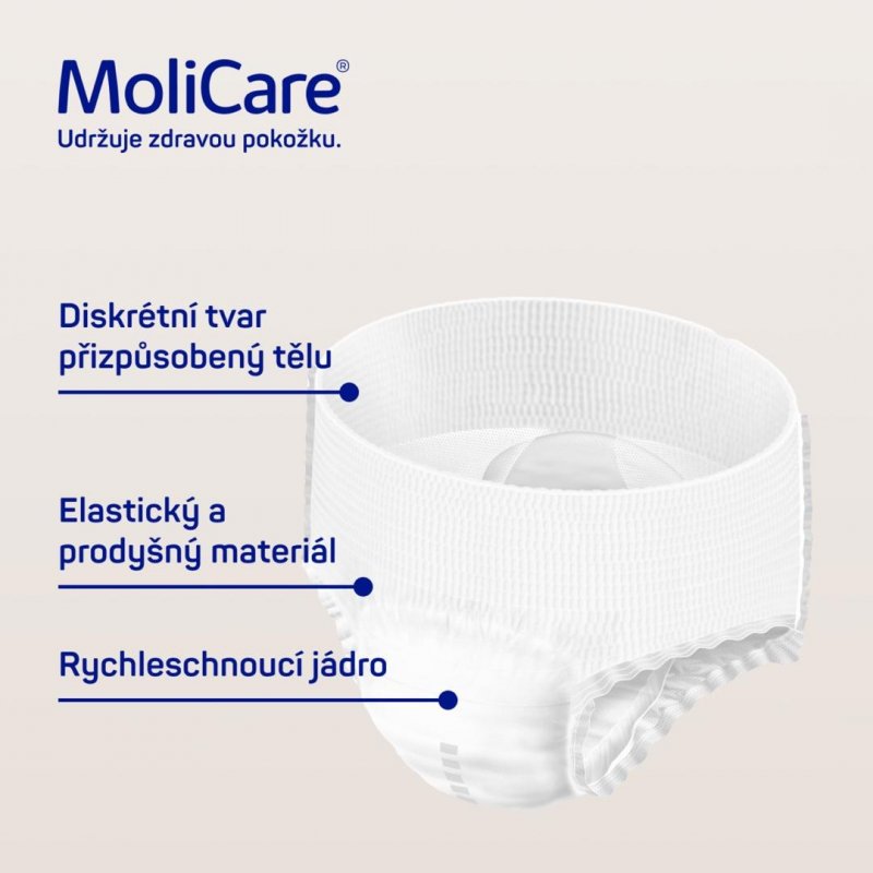MoliCare Mobile 6 kapek XXL—Kalhotky natahovací absorpční prodyšné 14 ks