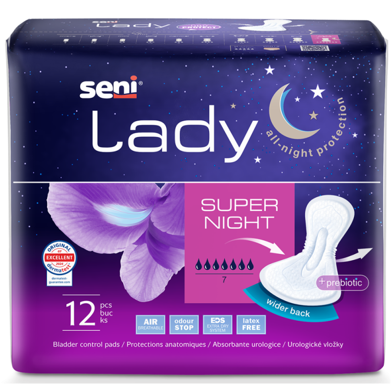 SENI Lady Super night—Absorpční vložky pro ženy 12ks
