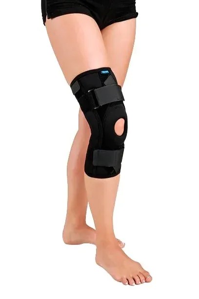 Panop ortéza kolenní s kríž. tahem PAN 7.13 - L—Elastická ortéza kolenního kloubu krátká s dvoosými klouby
