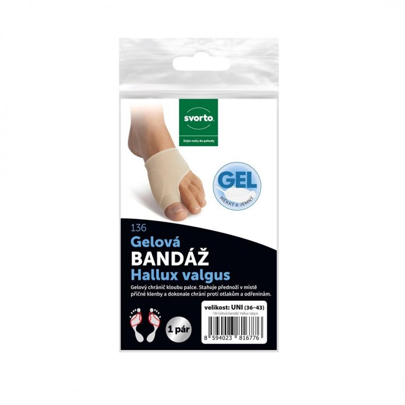 136 Gel.bandáž hallux valgus