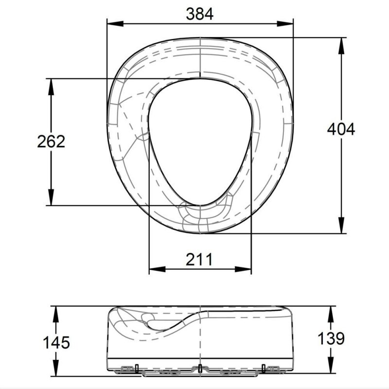 Nástavec na WC zkosený pravý Ashby RHS 66284
—Výška 15 cm, Pravá noha