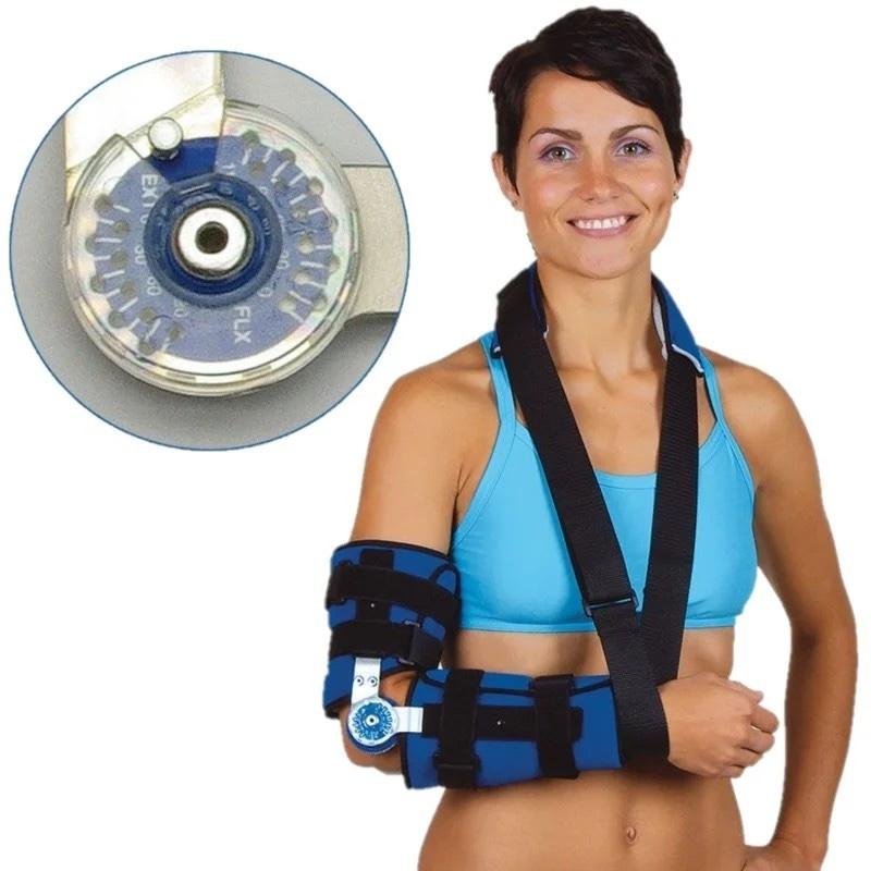 Ortika ortéza loketního kloubu OR 4C - XXS—Ortéza pro fixaci loketního kloubu s klouby a limitovaným rozsahem