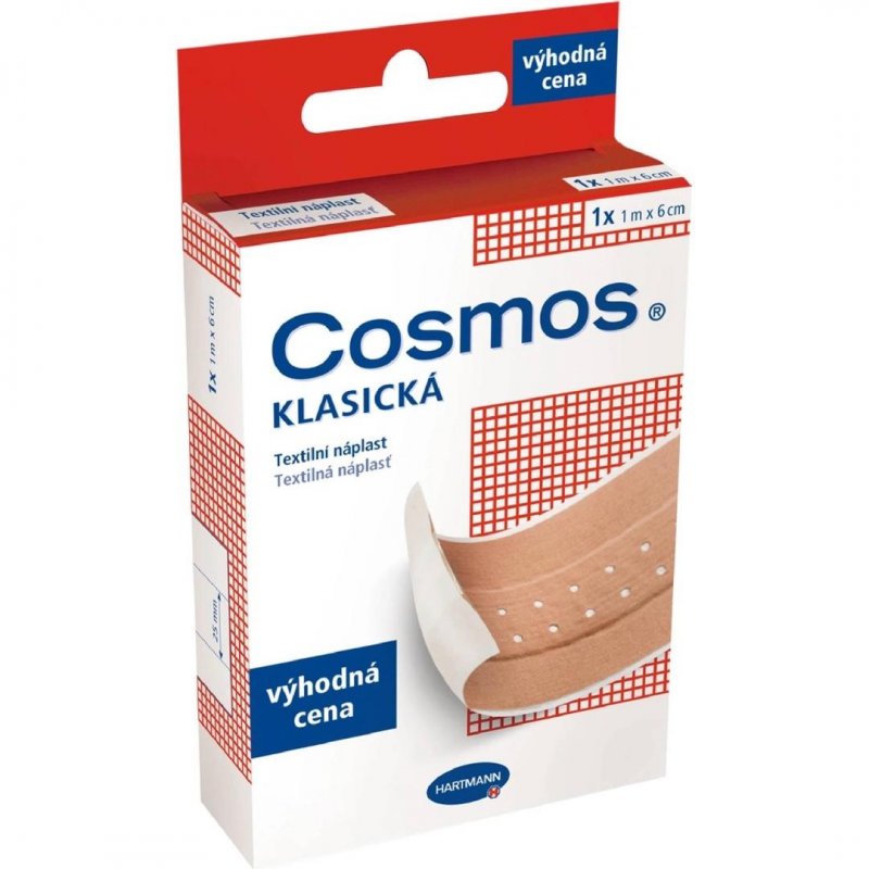 Cosmos Klasická textilní náplast 6 cm × 1 m—1 ks