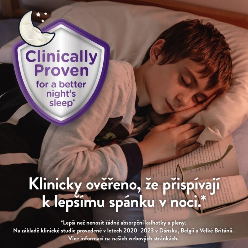 Huggies DryNites pro chlapce 8-13 let MEGA—Pro váhu 30-48 kg, natahovací kalhotky 23 ks