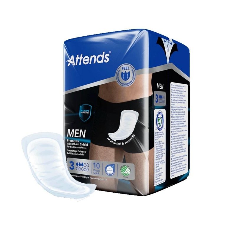 Attends For Men 3—Vložky absorpční pro muže 10 ks