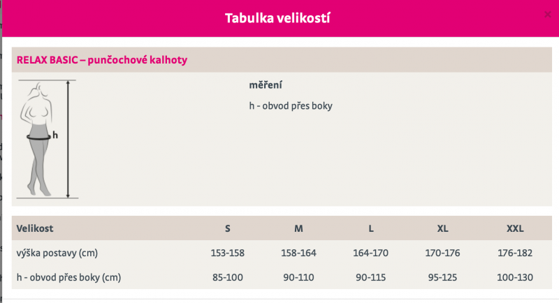 Punčochové kalhoty s lehkou kompresí RELAX BASIC—Velikost XL, barva světle tělová