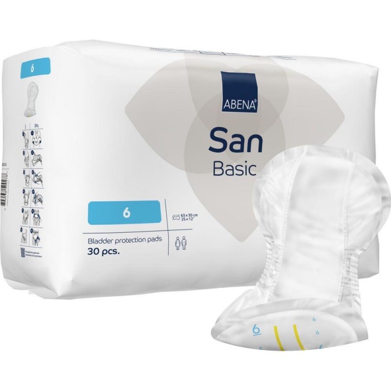 Abena San Basic 6—Vložné pleny absorpční 30 ks
