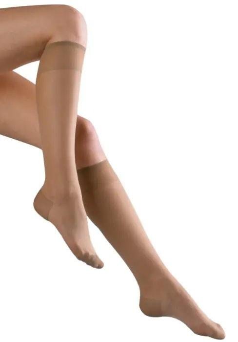 Lýtkové punčochy Avicenum PHLEBO 70 TRAVEL—Velikost 1, barva béžová, se špicí