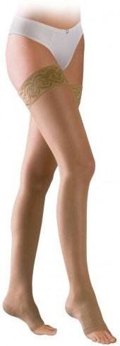 Stehenní punčochy Avicenum PHLEBO 140—Velikost 2, barva natura, s krajkou, délka dlouhá, bez špice