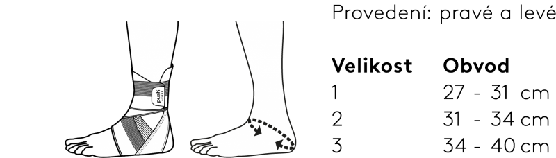 Kotníková ortéza Aequi Flex - Levá—Velikost 1