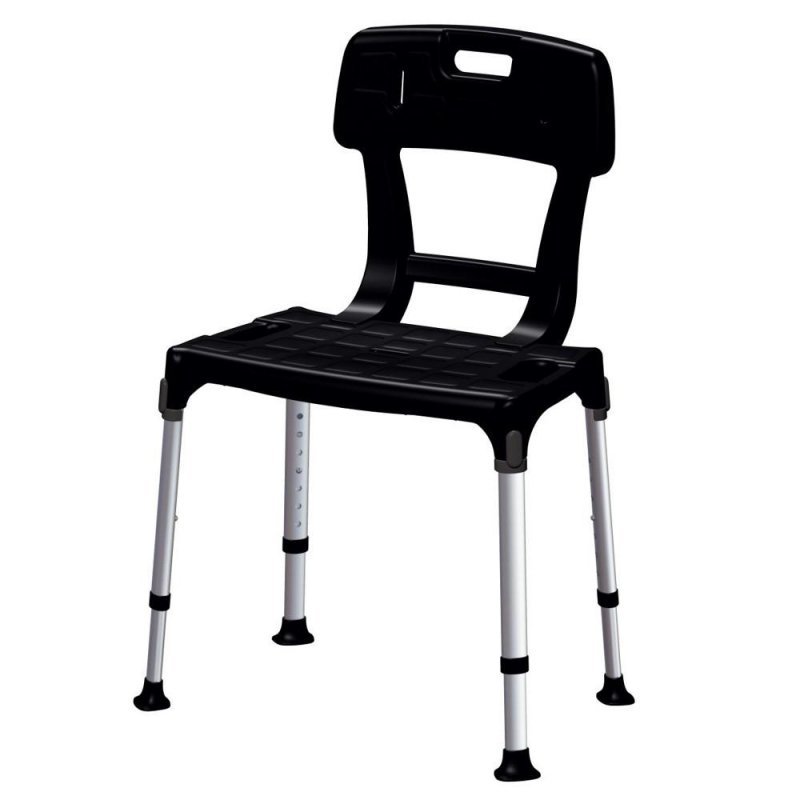 Sedačka do sprchy EH-BSSB - Černá—S opěrkou