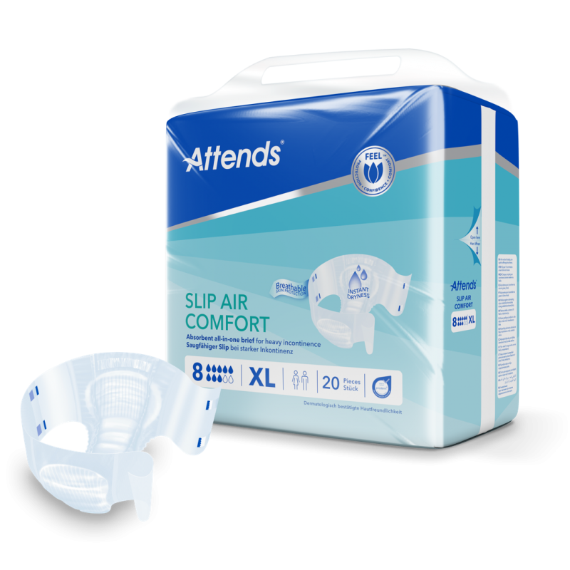 Attends Slip Air Comfort 8 XL—Kalhotky absorpční plenkové 20 ks