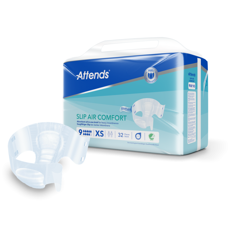 Attends Slip Air Comfort 9 XS—Kalhotky absorpční plenkové 32 ks