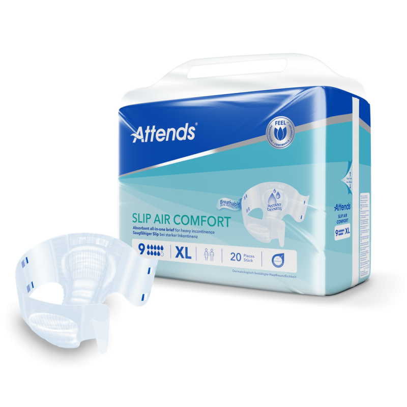 Attends Slip Air Comfort 9 XL—Kalhotky absorpční plenkové 20 ks