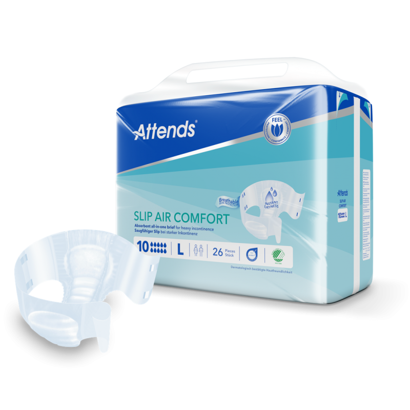 Attends Slip Air Comfort 10 L—Kalhotky absorpční plenkové 26 ks