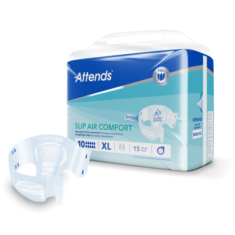 Attends Slip Air Comfort 10 XL—Kalhotky absorpční plenkové 15 ks