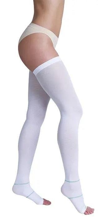 Stehenní punč. Avicenum ANTI-TROMBO HOSPITAL—Velikost 2, barva bílá, bez špice, II.KT