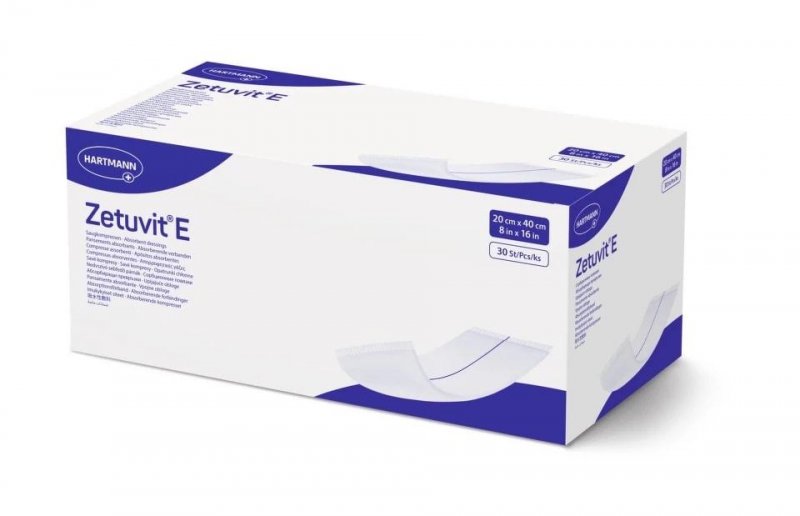 Kompresy s vysokou savou schopností Zetuvit E—Nesterilní, 20x40 cm, 30ks