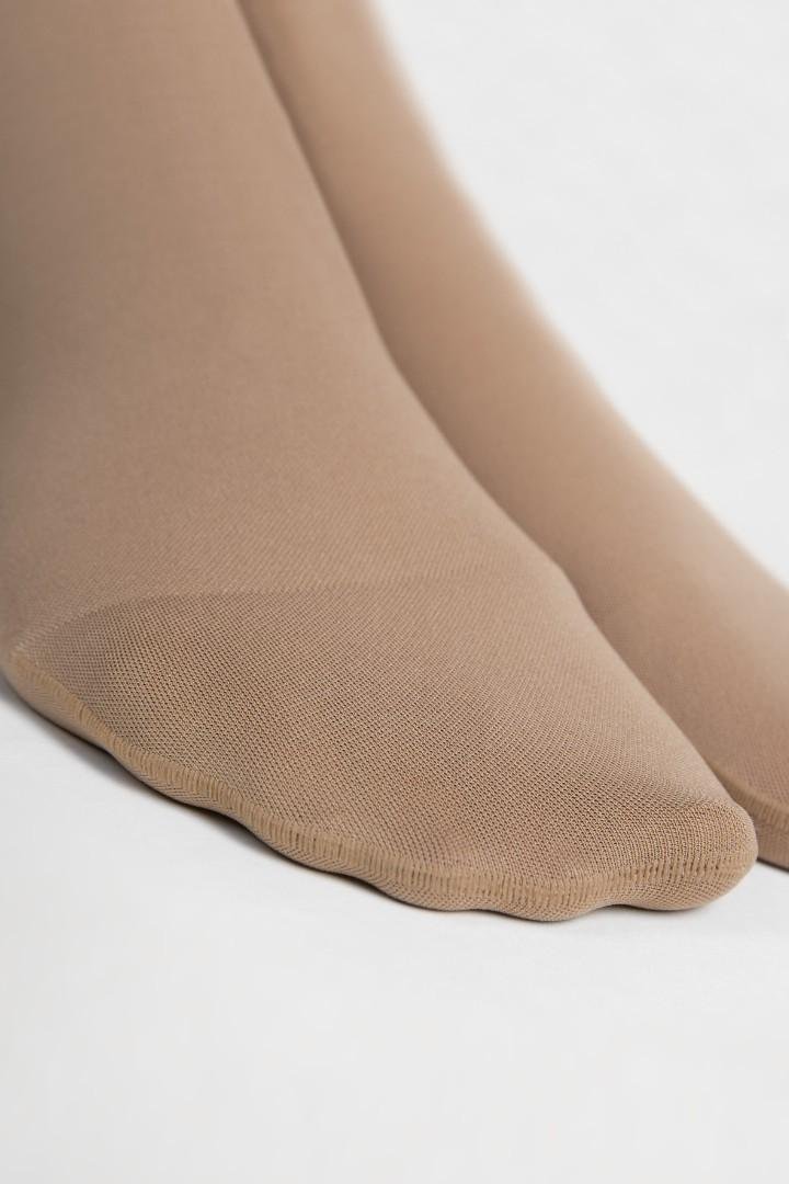 Stehenní punčochy s lemem MAXIS COTTON II.KT—Velikost 1+, barva bronz, délka normal, se špicí