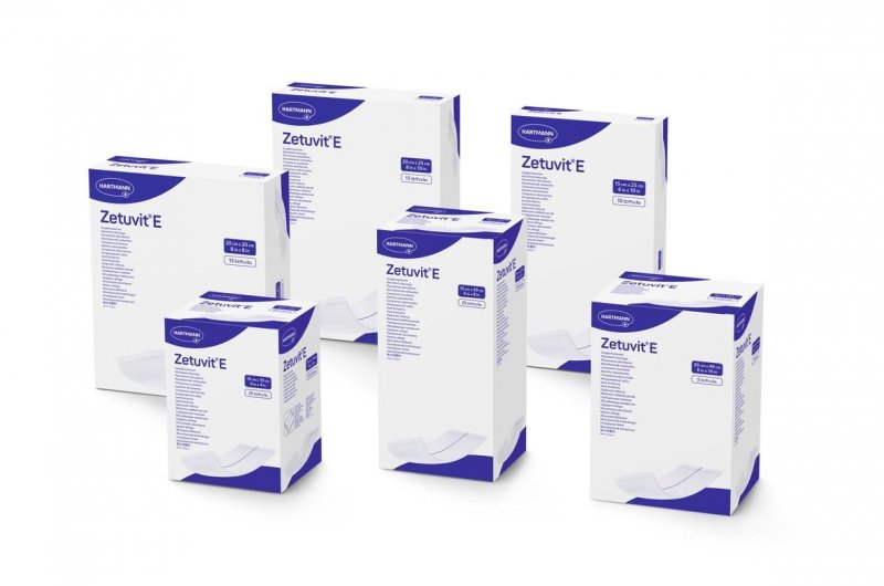 Kompresy s vysokou savou schopností Zetuvit E—Sterilní, 15x20 cm, 25ks