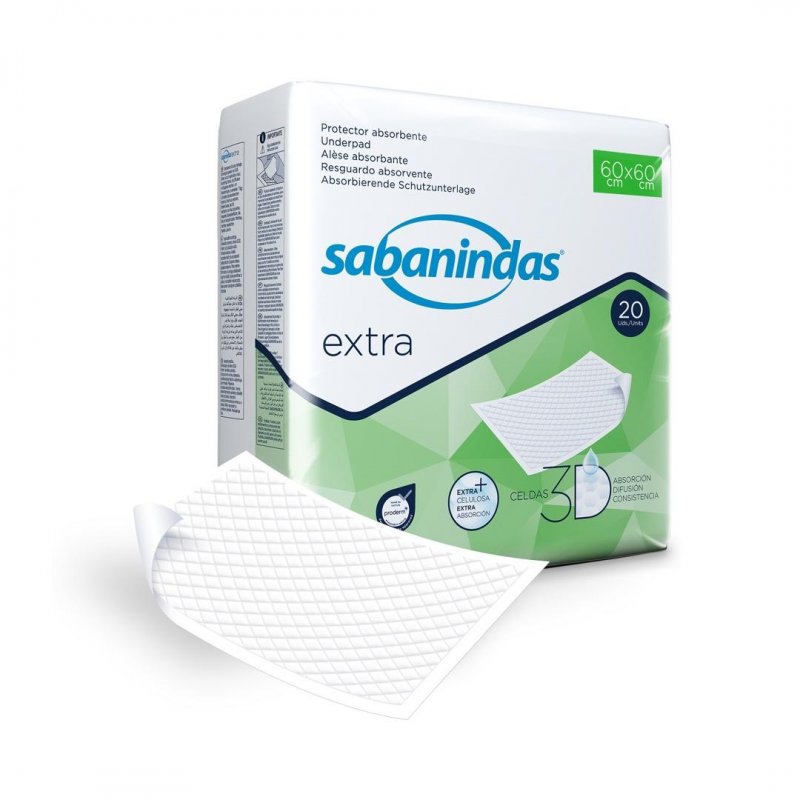 Podložky Sabanindas PROTECTOR EXTRA—60x60cm, 1568ml, 20ks