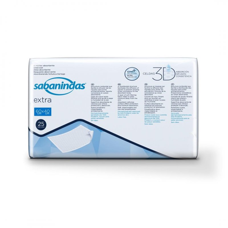 Podložky Sabanindas PROTECTOR EXTRA—60x40cm, 826ml, 25ks