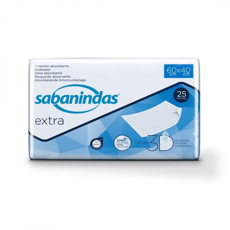 Podložky Sabanindas PROTECTOR EXTRA—60x40cm, 826ml, 25ks