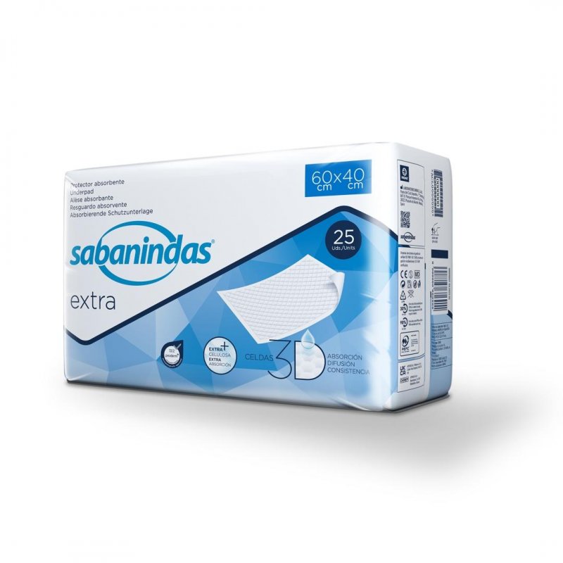 Podložky Sabanindas PROTECTOR EXTRA—60x40cm, 826ml, 25ks