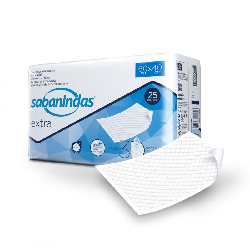 Podložky Sabanindas PROTECTOR EXTRA—60x40cm, 826ml, 25ks