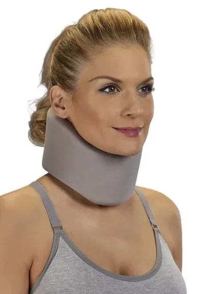 Ortex krční límec vyztužený 015D - L, 7 cm—Krční límec k fixaci krční páteře anatomicky vyztužený