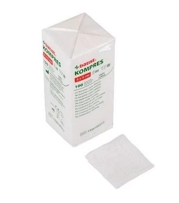 BATIST Kompresy z gázy nesterilní—5 x 5 cm, 8 vrstev, 17 nití, 100 ks