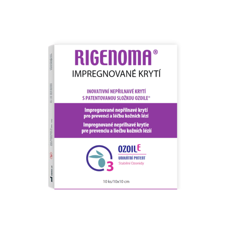 RIGENOMA impregnované nepřilnavé krytí s OZOILE—10 ks