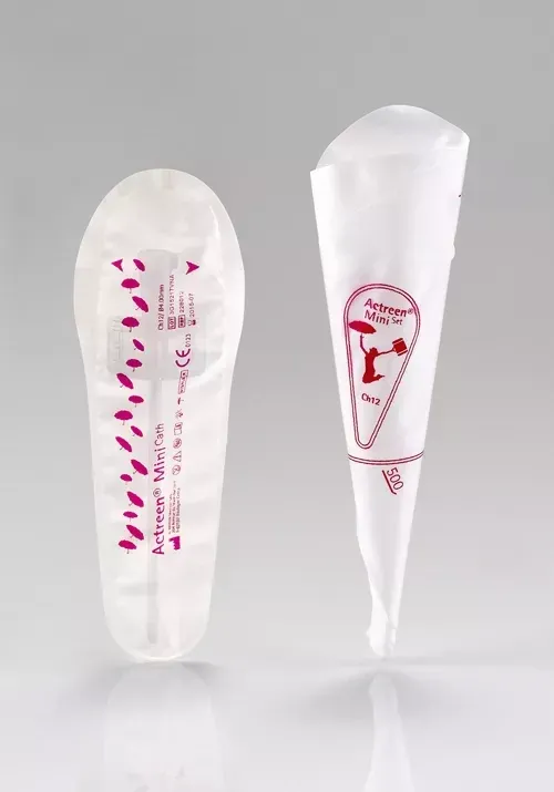 Actreen Mini set—Katetry s integrovaným sáčkem, CH 12, 9cm, 30 ks